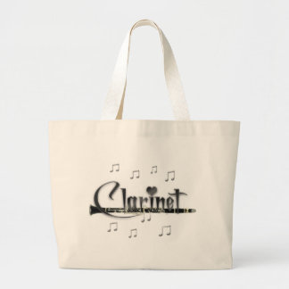 Clarinet I Love Clarinet Large Tote Bag