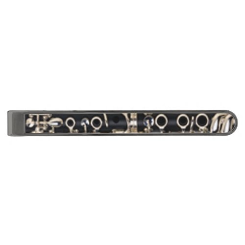 Clarinet Keys Gunmetal Finish Tie Bar