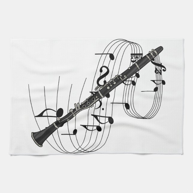Clarinet Kitchen Towel (Horizontal)