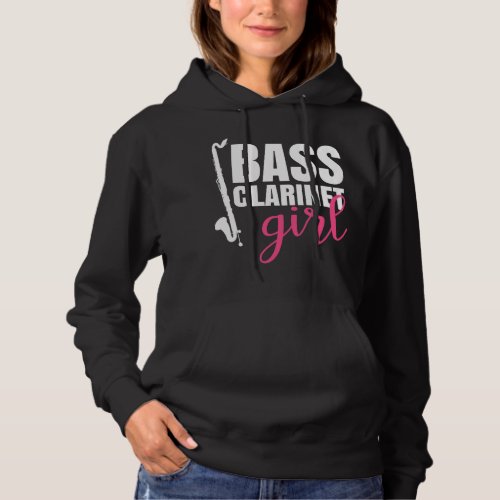 Clarinet Lover Bass Clarinet girl marching band Ba Hoodie
