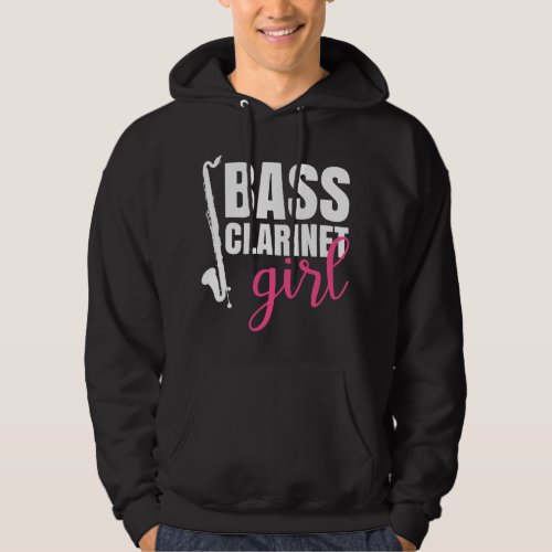 Clarinet Lover Bass Clarinet girl marching band Ba Hoodie