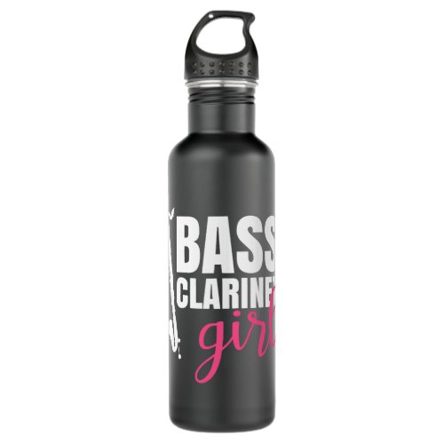 Clarinet Lover Bass Clarinet girl marching band Ba Stainless Steel Water Bottle