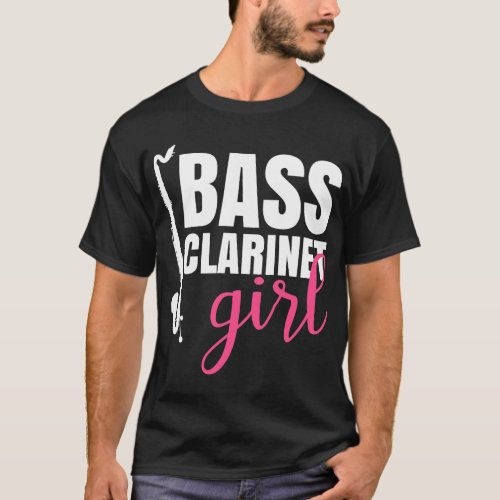 Clarinet Lover Bass Clarinet girl marching band Ba T_Shirt