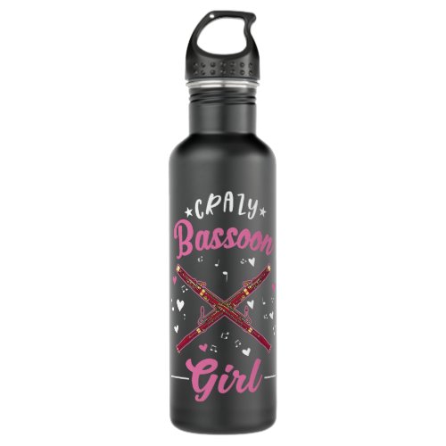 Clarinet Lover Crazy Bass Clarinet Girl Bass Clari Stainless Steel Water Bottle