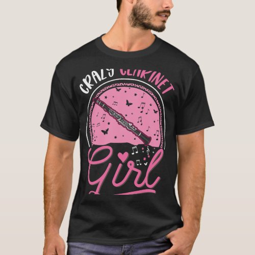 Clarinet Lover Crazy Clarinet Girl Clarinetist 2 T_Shirt