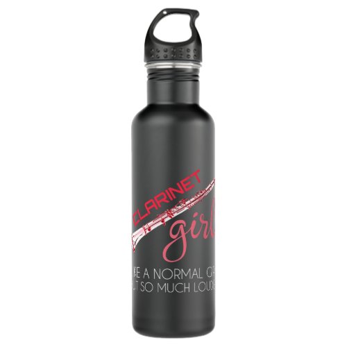 Clarinet Lover Girl Like A Normal Girl But So Much Stainless Steel Water Bottle