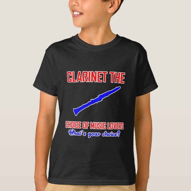 Clarinet lovers design T-Shirt (Front)