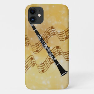 Clarinet, magical musical moment, golden design iPhone 11 case