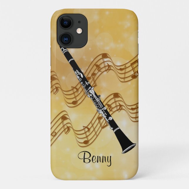Clarinet, magical musical moment, template Case-Mate iPhone case (Back)