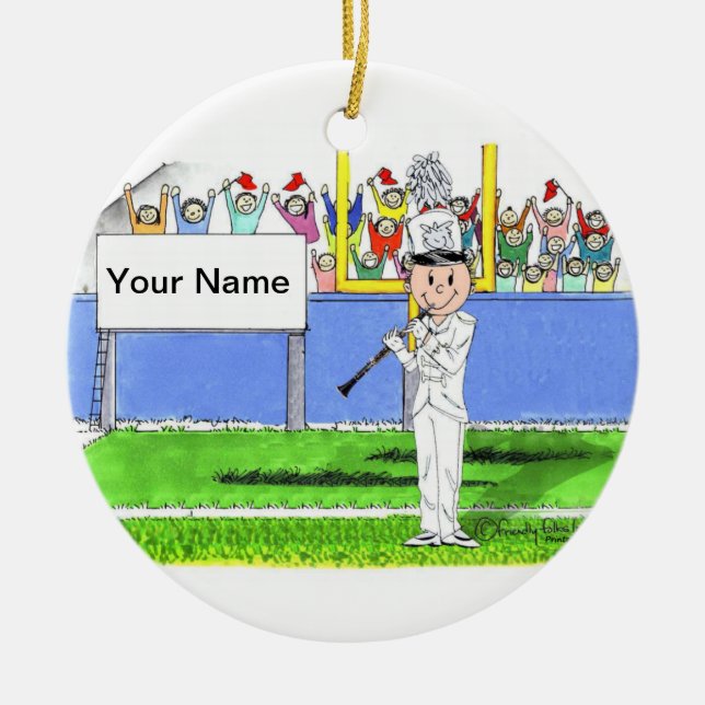 Clarinet - Male Ceramic Ornament (Front)