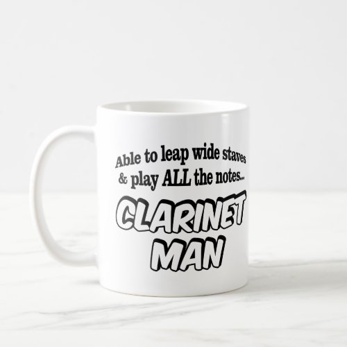 Clarinet Man _ Music Superhero Coffee Mug