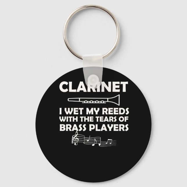 Clarinet Marching Band Wet Reeds With Tears Keychain (Front)