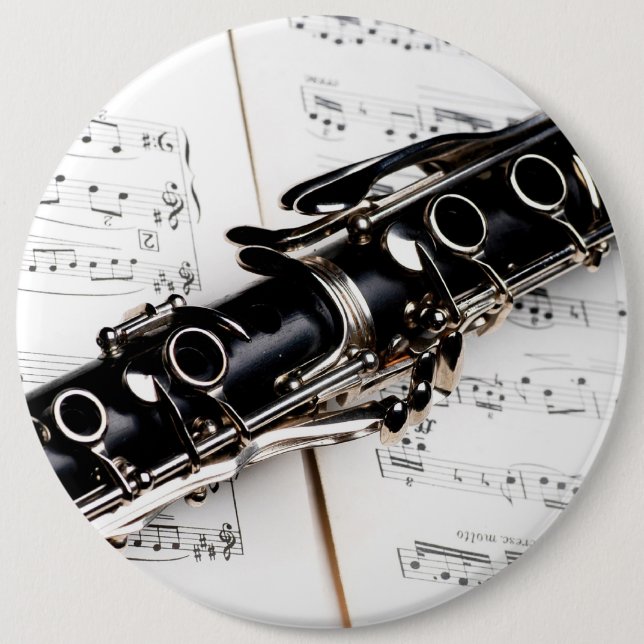 Clarinet Music Button (Front)