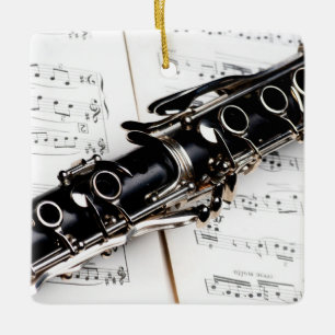 Clarinet Music Ceramic Ornament