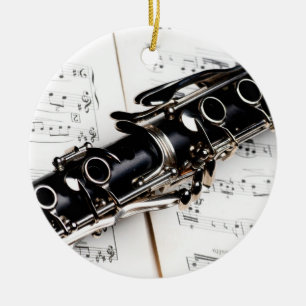 Clarinet Music Ceramic Ornament