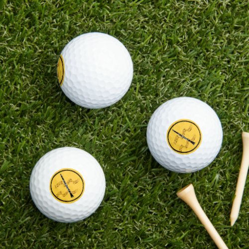 Clarinet music design golf balls