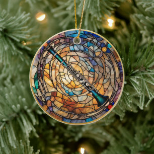 Clarinet Music Instrument Ceramic Ornament