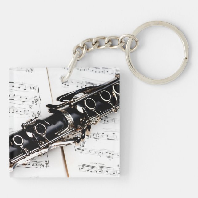 Clarinet Music Keychain (Back)