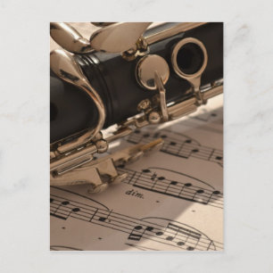 Clarinet Music Melody Clarinets Musical Dance Postcard