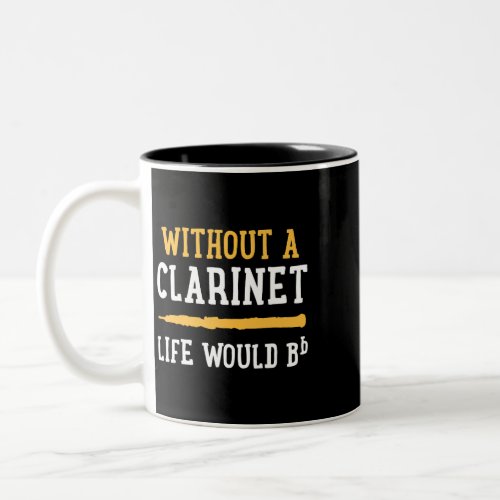 Clarinet Music Musician Vintage Gift Two_Tone Coffee Mug