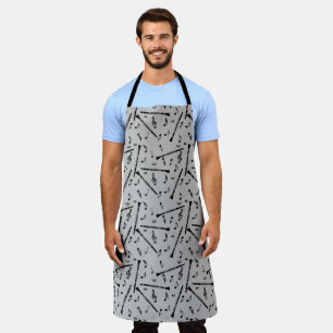 Clarinet Music Note Pattern Apron