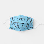 Clarinet Music Note Pattern Cloth Face Mask