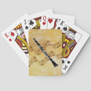 Clarinet music, popular design, poker cards