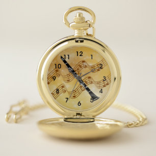 Clarinet Music, popular designk, Pocket Watch
