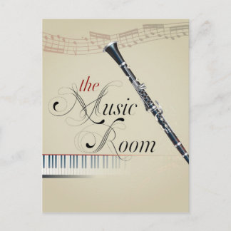 Clarinet Music Room Postcard