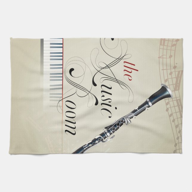 Clarinet Music Room Towel (Horizontal)