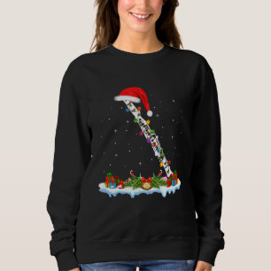 Clarinet Music Santa Hat Lighting Clarinet Christ Sweatshirt