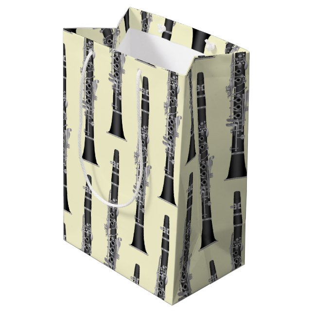Clarinet Music Teacher Band Musician Medium Gift Bag (Back Angled)