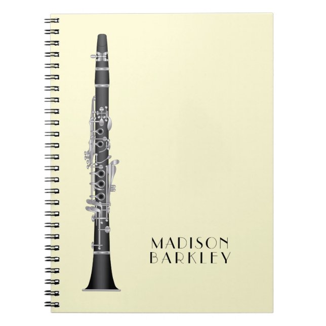 Clarinet Music Teacher Band Musician Notebook (Front)