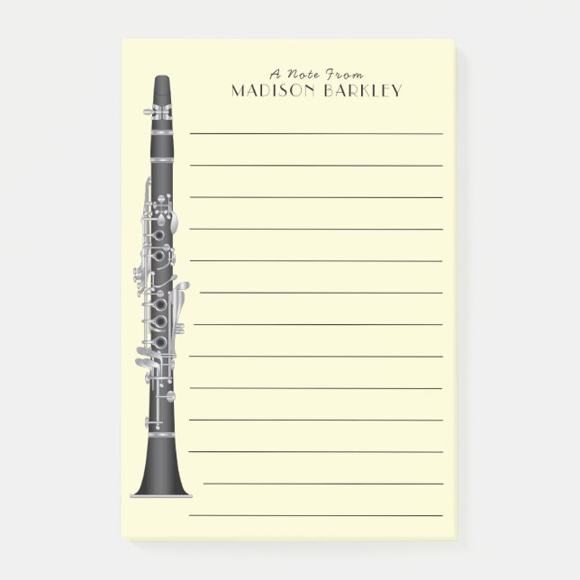 Clarinet Music Teacher Band Musician Post-it Notes (Front)