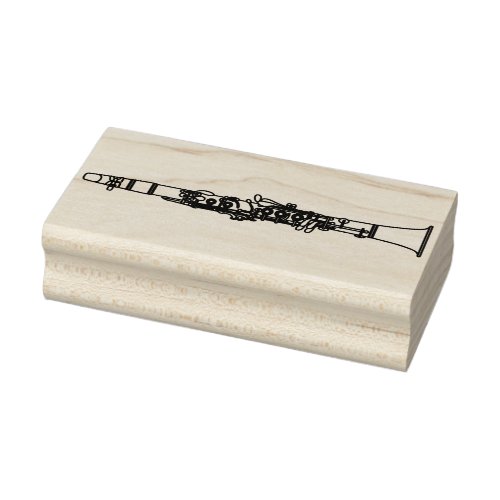 Clarinet Music Teacher Band Musician Rubber Stamp