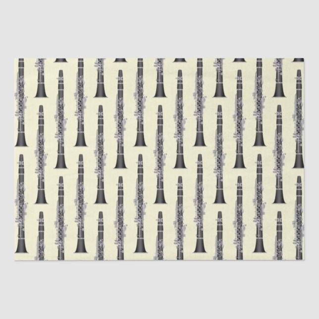Clarinet Music Teacher Band Musician Tissue Paper (Front)