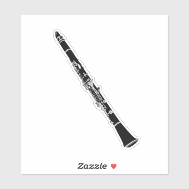 Clarinet musical instrument sticker (Sheet)