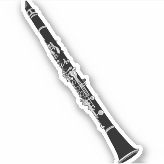Clarinet musical instrument sticker (Front)