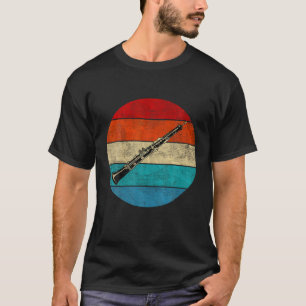 Clarinet Musical Instrument Vintage Retro Sunset T T-Shirt