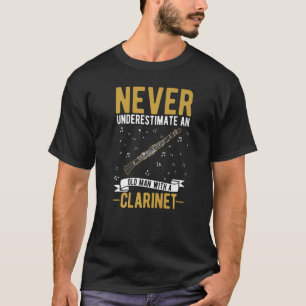 Clarinet Old Man Clarinet Player Grandpa Clarineti T-Shirt