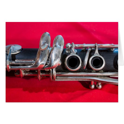 Clarinet on Red Cards (Front Horizontal)