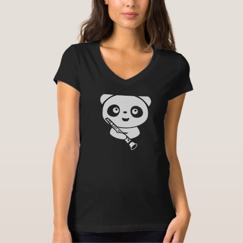Clarinet Panda Design for passionated Clarinetists T_Shirt