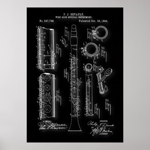 Clarinet Patent Poster