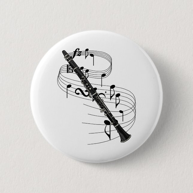 Clarinet Pinback Button (Front)
