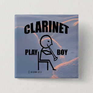 Clarinet Play Boy Button