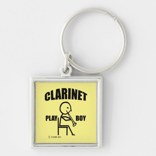 Clarinet Play Boy Keychain