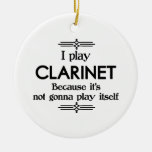 Clarinet - Play Itself Funny Deco Music Ceramic Ornament at Zazzle