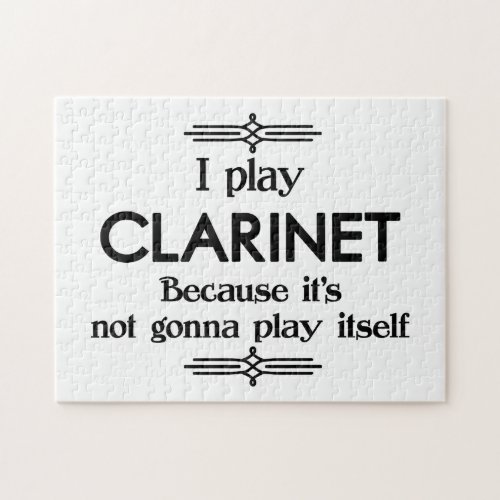 Clarinet _ Play Itself Funny Deco Music Jigsaw Puzzle