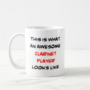 clarinet player, awesome coffee mug