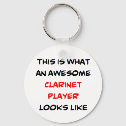 clarinet player awesome keychain